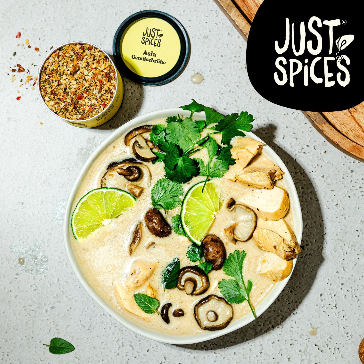 Just Spices Asia Gemüsebrühe I Würze asiatisk Suppen zu Hause selbst I Gewürzdose, 65 g