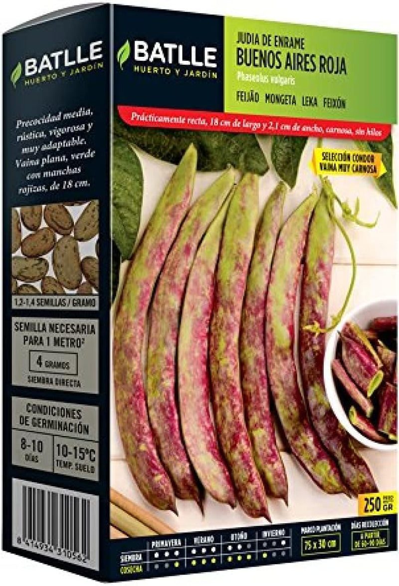 Batlle Gemüsesamen - Stangenbohne Garrofo (100G) Bohnenkerne