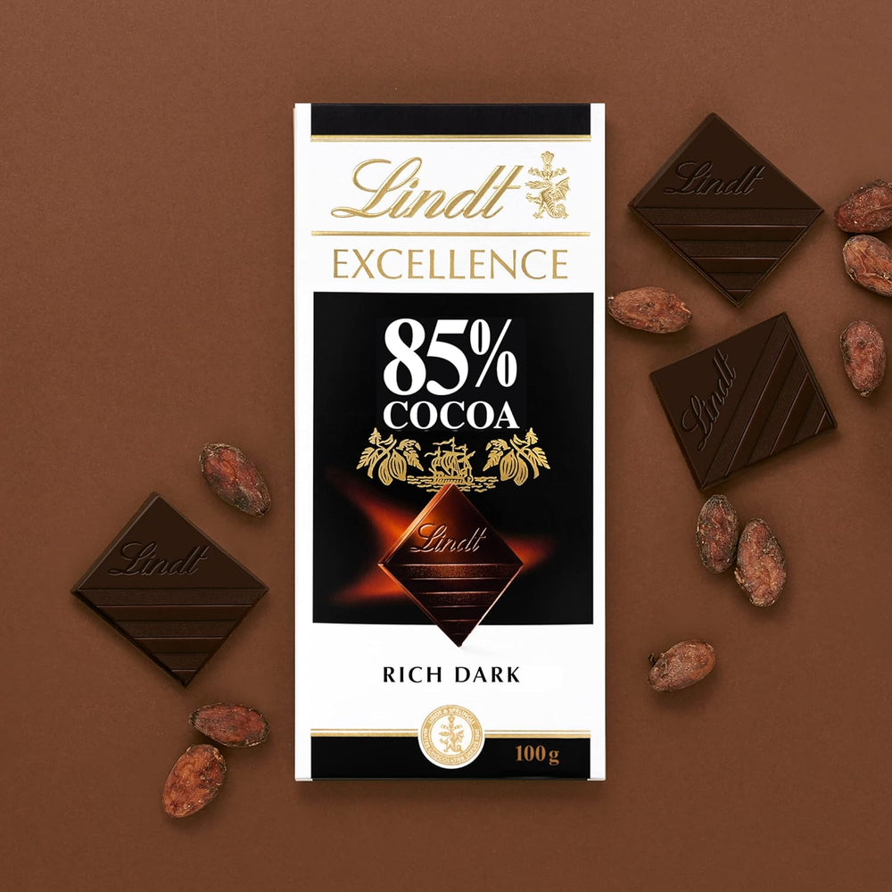 Lindt Chokolade | Bar EXCELLENCE 85% kakao | 100 g | Ekstra mørk chokolade | Vegansk chokoladebar
