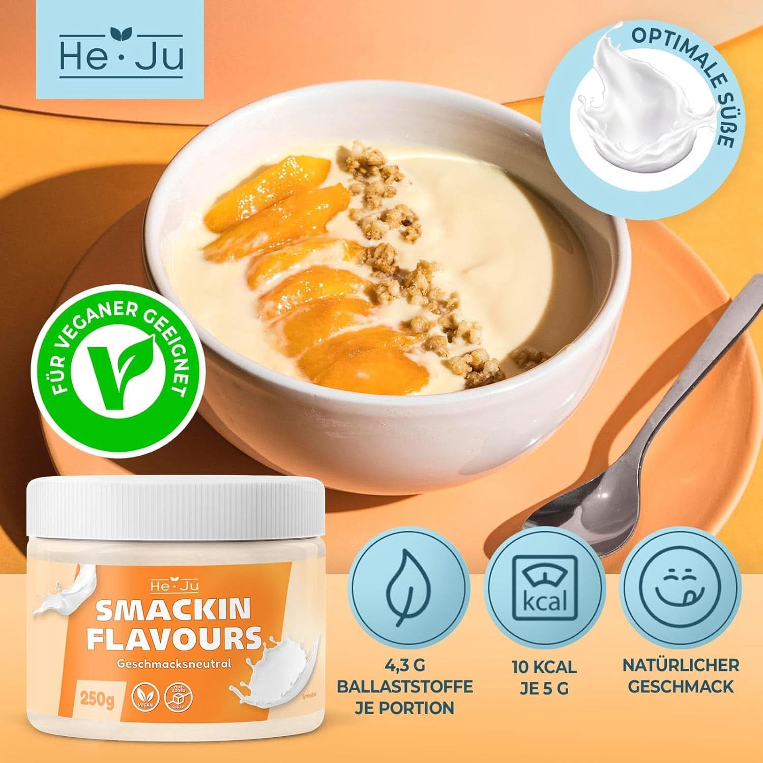 He-Ju, Pulver med neutral smag, 250 gram Aromas Naty Shop