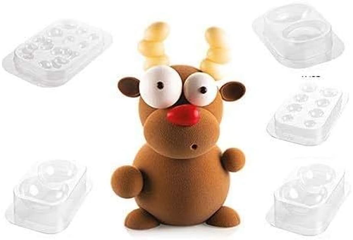 SILIKOMART Kit Rudolf Formen til Chokolade, Jul, 5 stk Kitchen Naty Shop