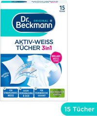 Dr. Beckmann Festservietter, Active-White, 15 servietter Tøjvaskemidler Naty Shop