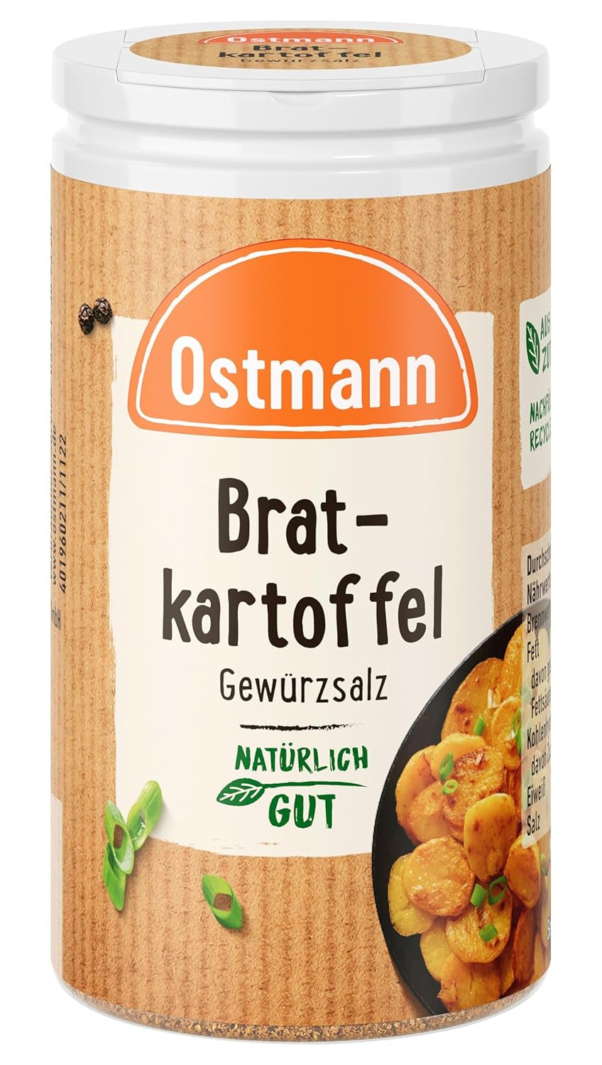 Ostmann Gewürze - Bratkartoffel Gewürzsalz | Pikant-salziges Gewürz für Kartoffelgerichte | 60 g i Der Streudose