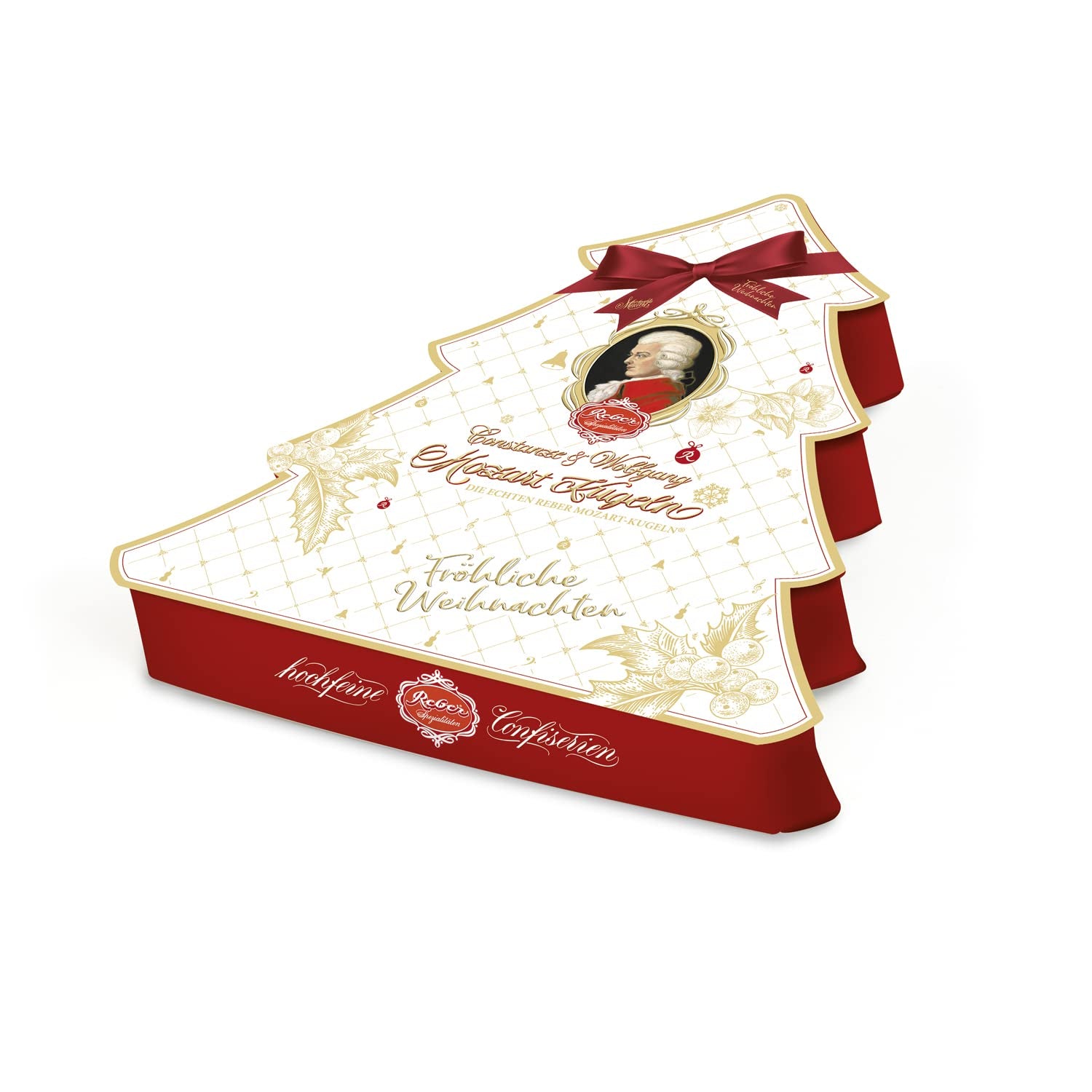 Reber Mozart kugler med mørk chokolade, pakke med 6 med marcipan og nougat, vegansk - 1 x 120 g