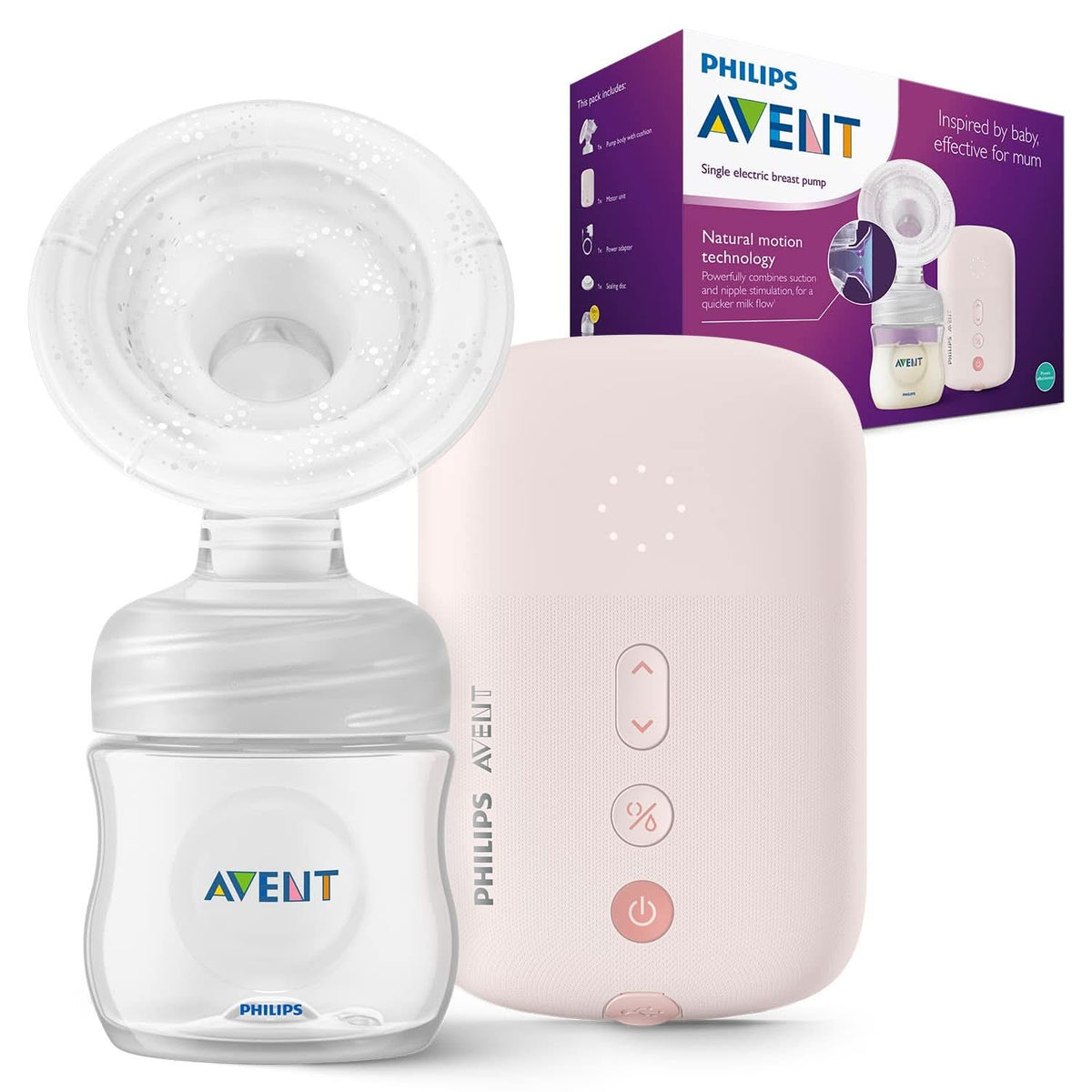 Philips Avent individuel elektronisk brystpumpe - med Natural Motion-teknologi, behagelig silikonepude Tilbehør Mad og amning Bebe Naty Shop Scf395/11