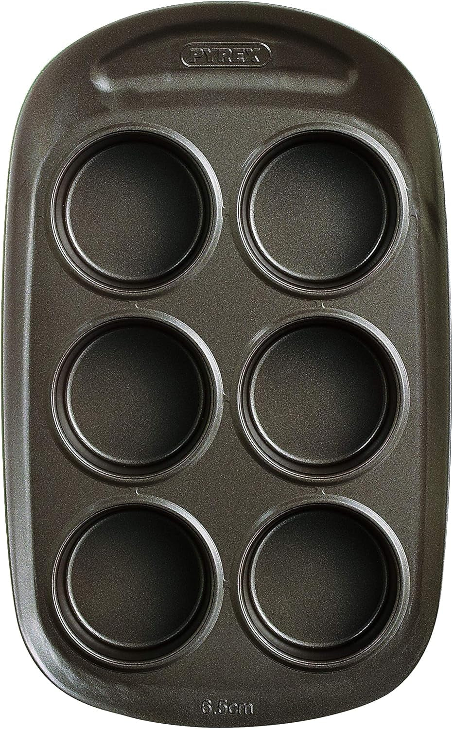 Pyrex BANDEJA 6 MAGDALENAS ASYMETRIA PX Muffinformchen, Metall, Bunt, 6 Magdalena Forme og bageplader Naty Shop