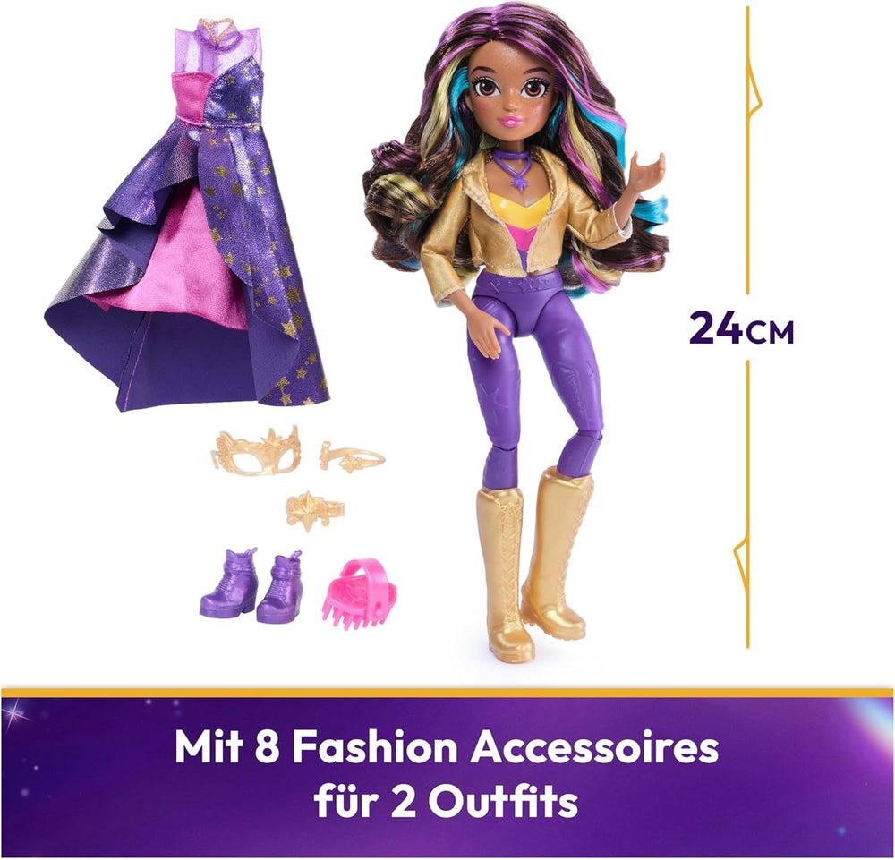Unicorn Academy Deluxe Masked Ball Sophia - păpușă de 24 cm din popularul serial Netflix cu 2 ținute, dress-up clasic și joc de rol, vârsta 4+ Papusi Naty Shop