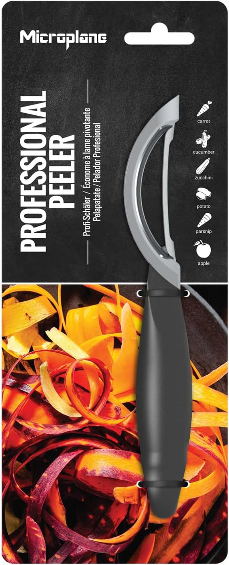 Naty Shop Microplane professionel dobbeltbladet rustfrit stål Ambidextrous skræller