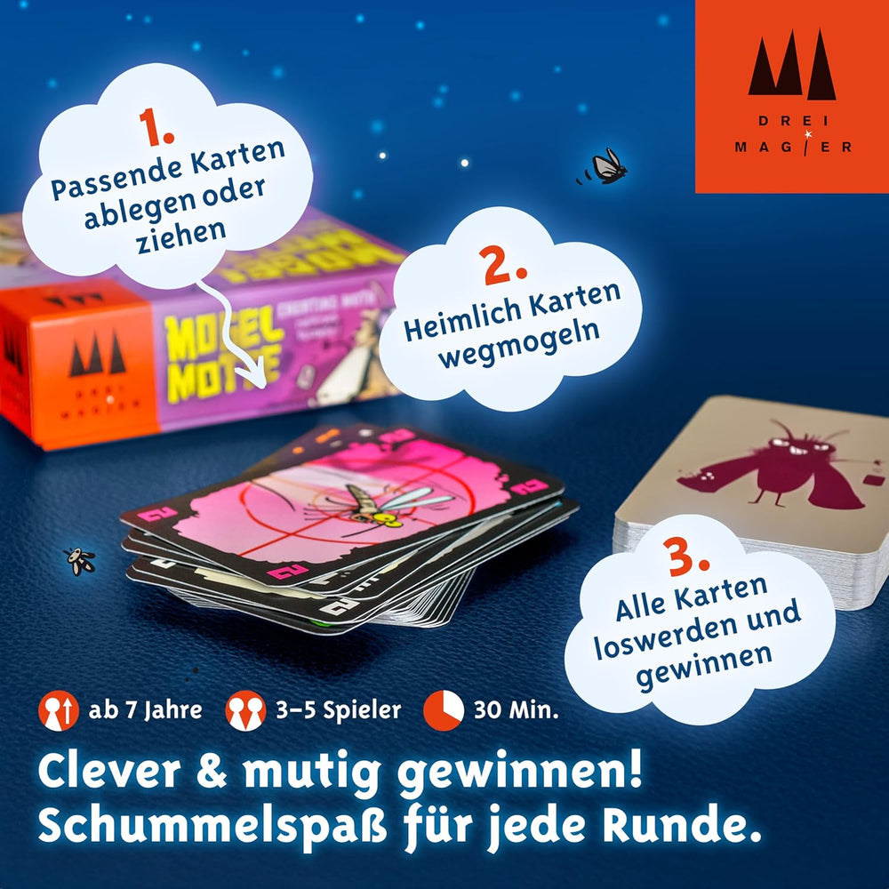 Schmidt Spiele 40862 Mogel Motte, Three Magicians Card Game