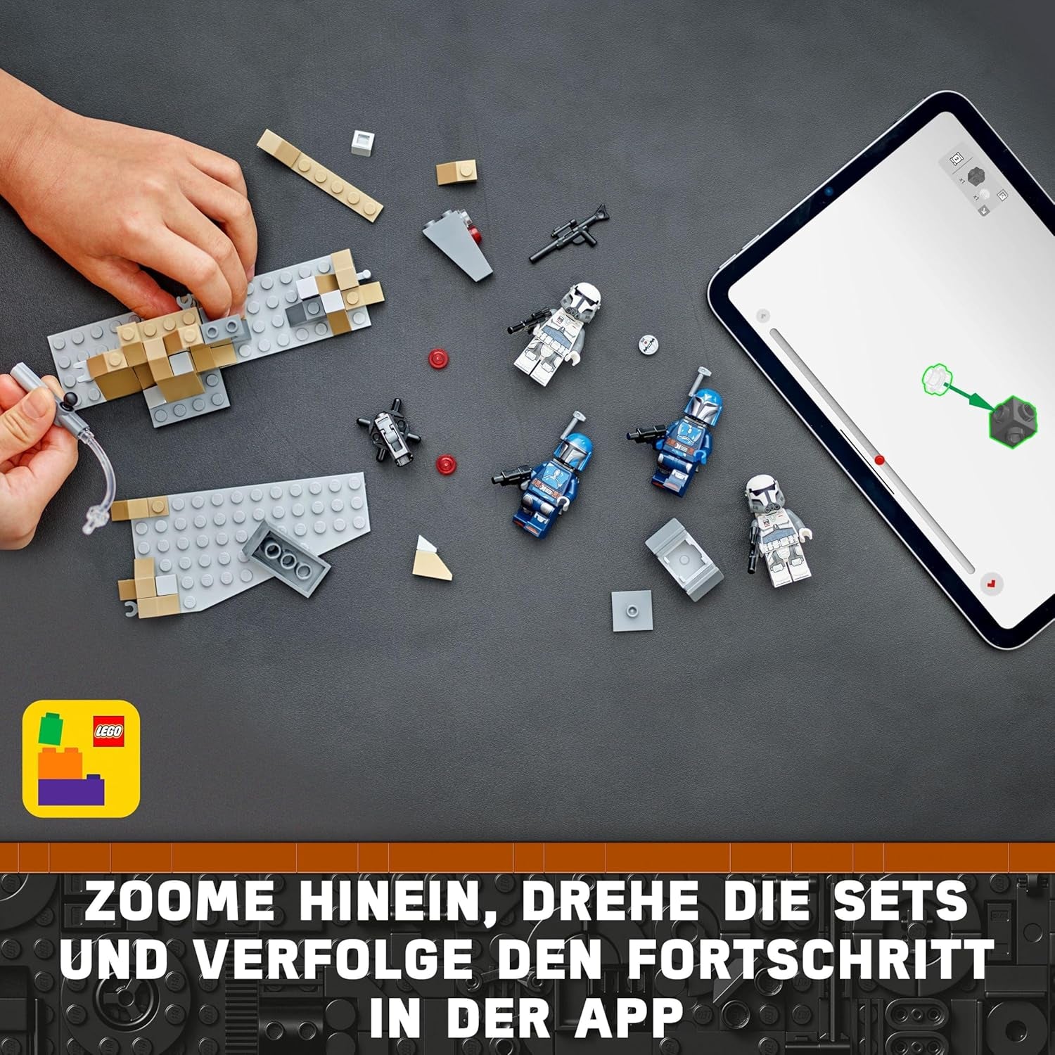 LEGO Star Wars: Mandalorian Ambush on Mandalore Battle Pack, Adventure Building Legetøj til børn, Collectible Action Set, Gaveidé til drenge og piger 75373 Byggesæt Besuche den LEGO-Store
