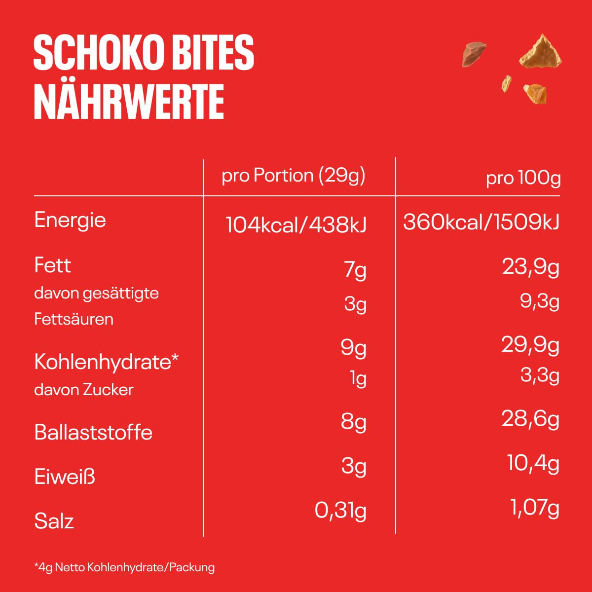 NEOH Chokoladebider | Uden tilsat sukker, 100kcal pr. portion, sprøde stykker med cremet hasselnød og kakaofyld, perfekt til takeaway eller som müsli-erstatning | Keto, Low Carb | Pakke med 3 x 29g