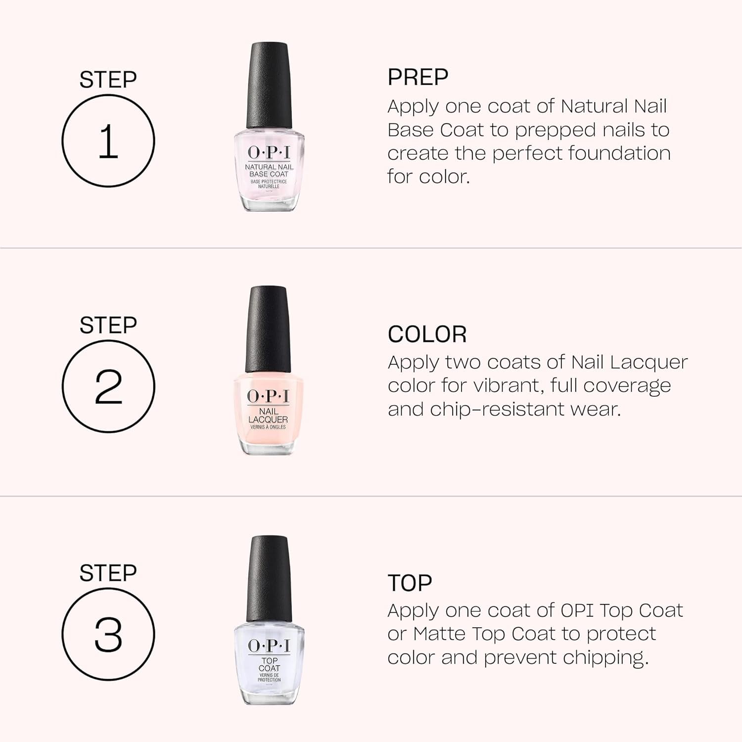 OPI Nail Lacquer Pink Shades - Hurtigttørrende, skårbestandig og langtidsholdbar neglelak - holder op til 7 dage - med ekstra bred ProWide børste