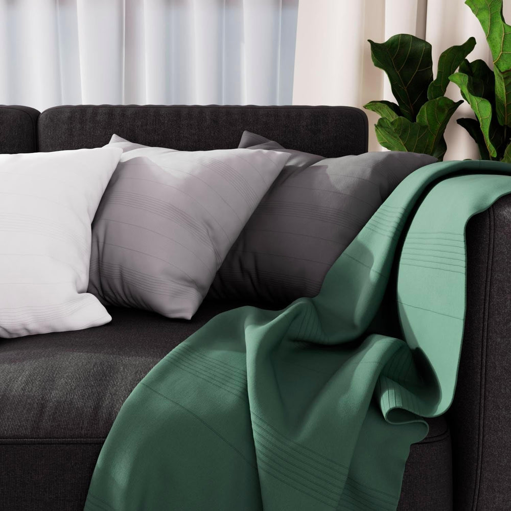 Soleil D'Ocre Adele Plaid, lænestolskast, Polycoton, Grå, 140 X 200 Cm Senge og tæpper Besuche den Soleil d'ocre-Store Hilsen 140 X 200 Cm