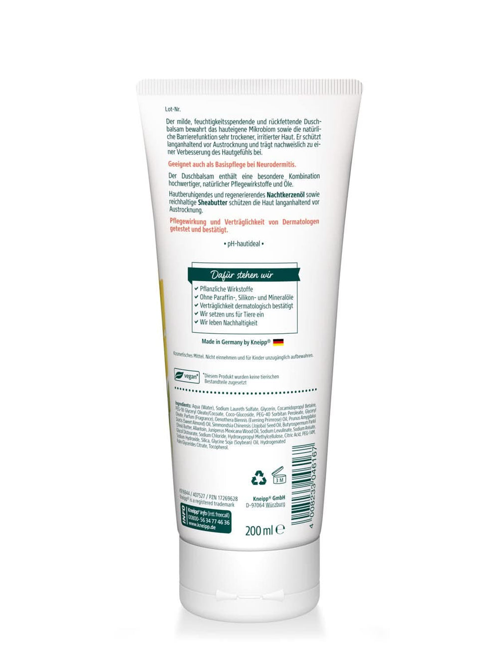 Kneipp, Balsam de duș, 200 ml Duș și baie Naty Shop