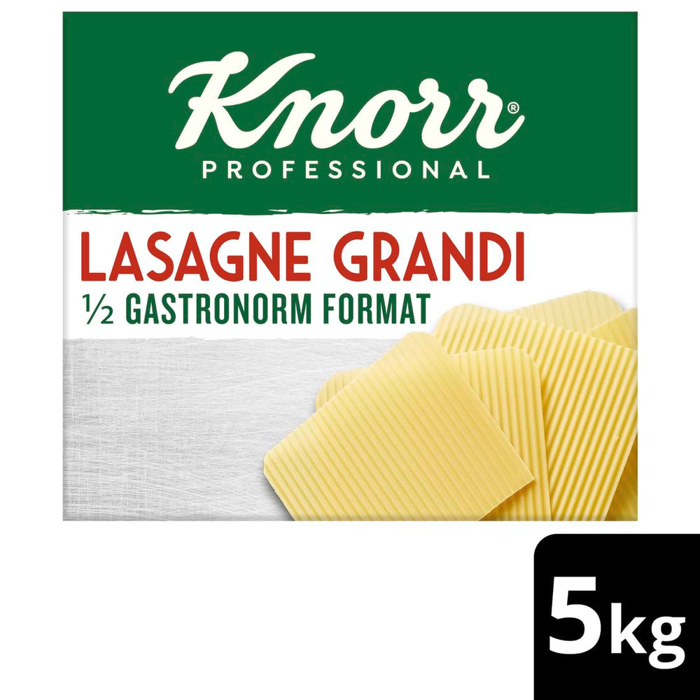 Lasagne Grandi Knorr 1/2 størrelse Gastronorm - bølgede dejplader til pasta - stor pakke, 5000 g