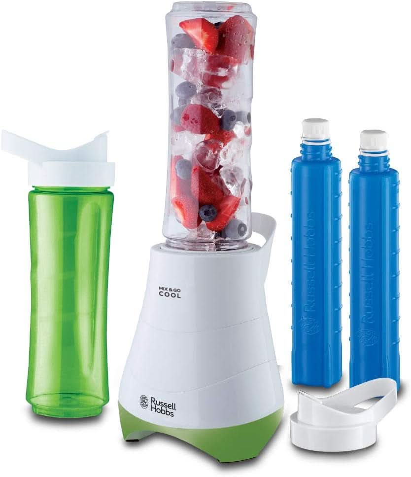 Russell Hobbs Mixer - Standmixer & Smoothie Maker to Go [23.500 U/Min Power-Motor] Inkl. 1X Mixbehälter 600Ml (Bpa-Frei, Spülmaschinen- & Bruchfest Inkl. Deckel) Zerkleinerer, Edelstahl, 23472-56 Kitchen Naty Shop Mixer Andet