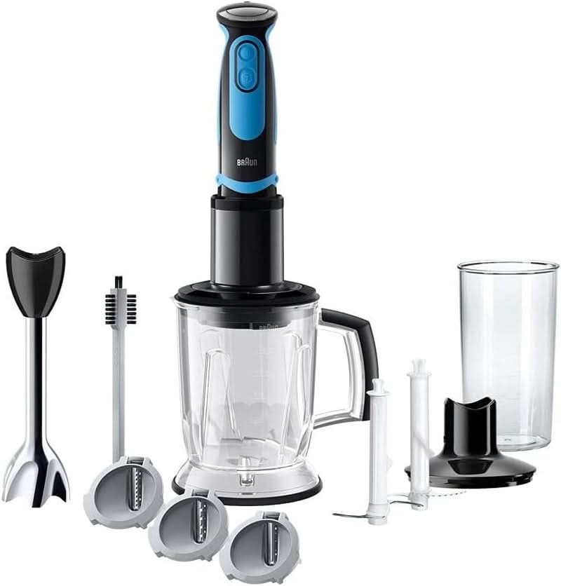 Braun Stabmixer MQ 5260WHBL Stabmixer – Multiquick 5 Vario Pürierstab Mit Edelstahl Mixfuß Und Spiralschneider, 1000 Watt, Inkl. Umfangreiches Zubehör-Set, Weiß/Blau Mor og barn Naty Shop Inkl. Spiralschneider Mq5264 Stabmixer Inkl. Sprialschneider Schwarz/Blå
