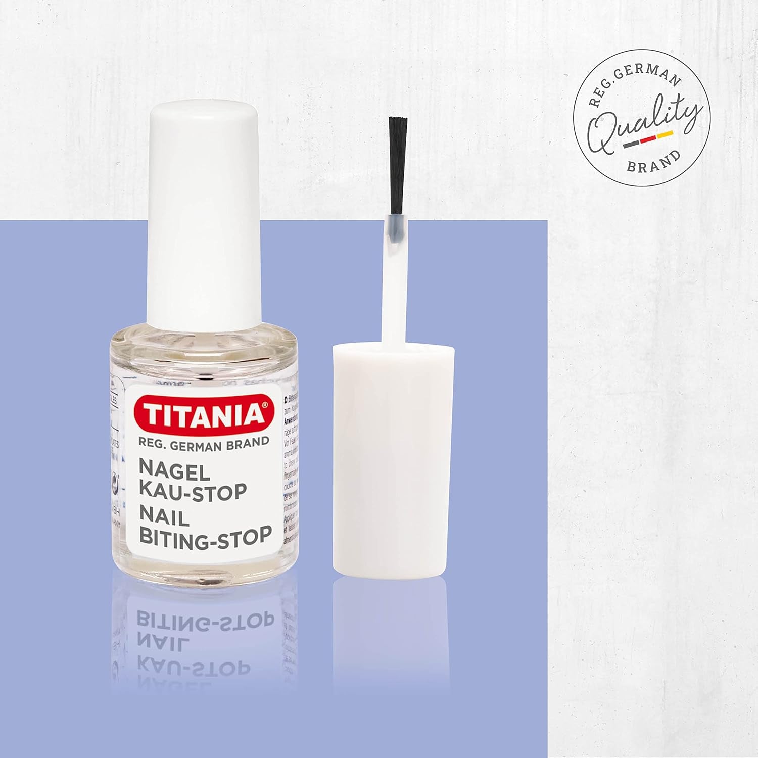 TITANIA Anti-Redness Neglelak (10ml) • Neglebidende neglelak • Forebyggelse af neglebidning • Håndbeskyttelse til neglebidning • Forebyggelse af neglebidning
