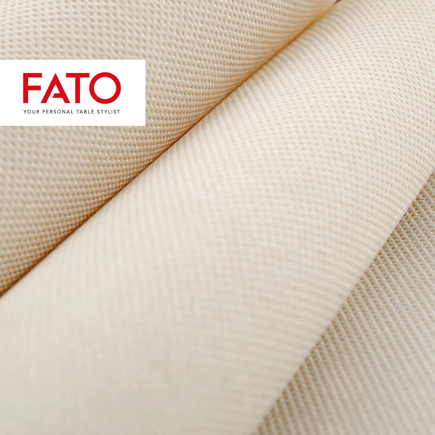 Fato - Șervețele de hârtie de unică folosință naturale pliate 4 ori, ecologice, pachet de 40 de șervețele, mărimea 38X38, 2 straturi, 100% hârtie reciclată