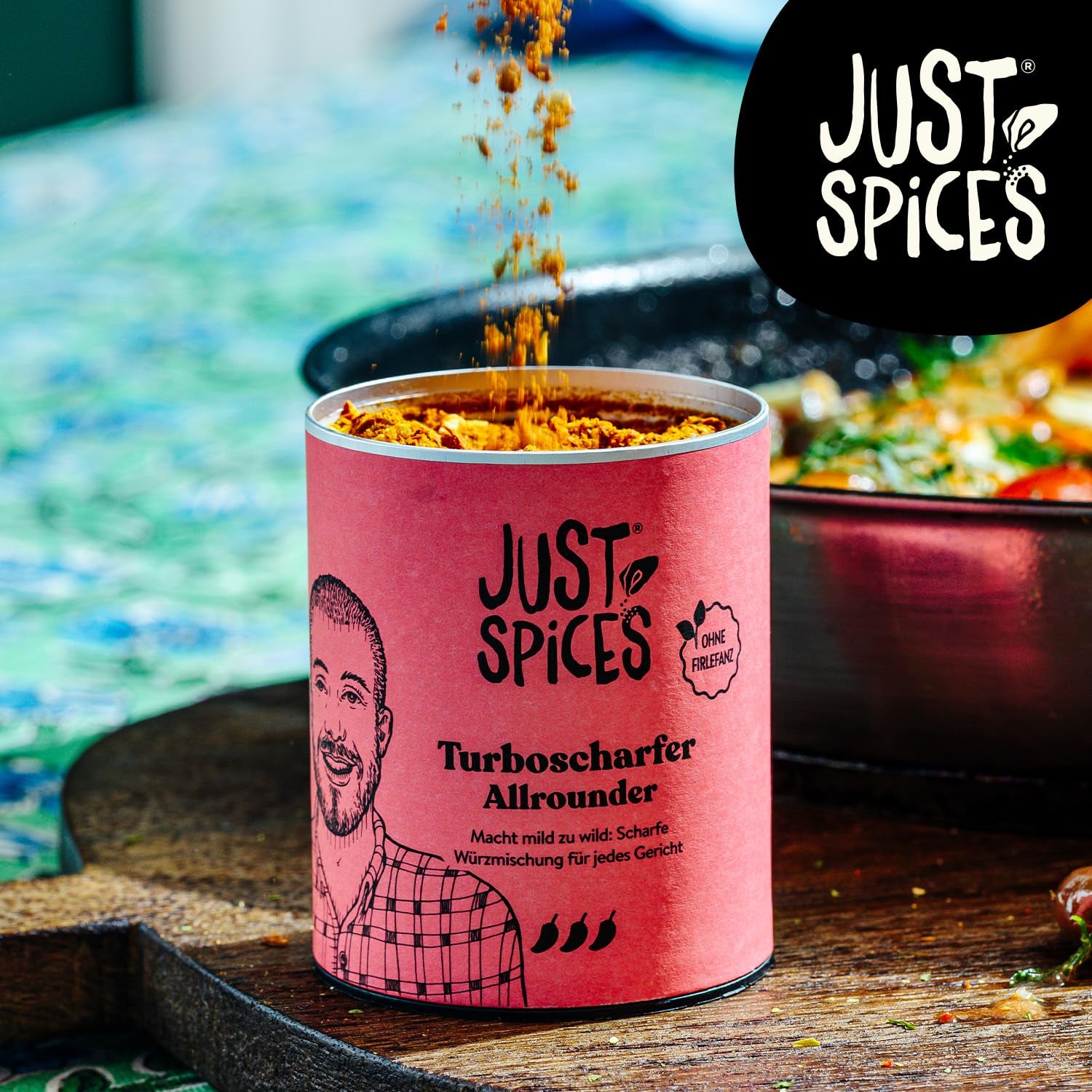 Just Spices Turbo Sharper Allrounder I Mehr Wumms for jedes Gericht mit dreifach Chili I Gewürzdose, 61 g