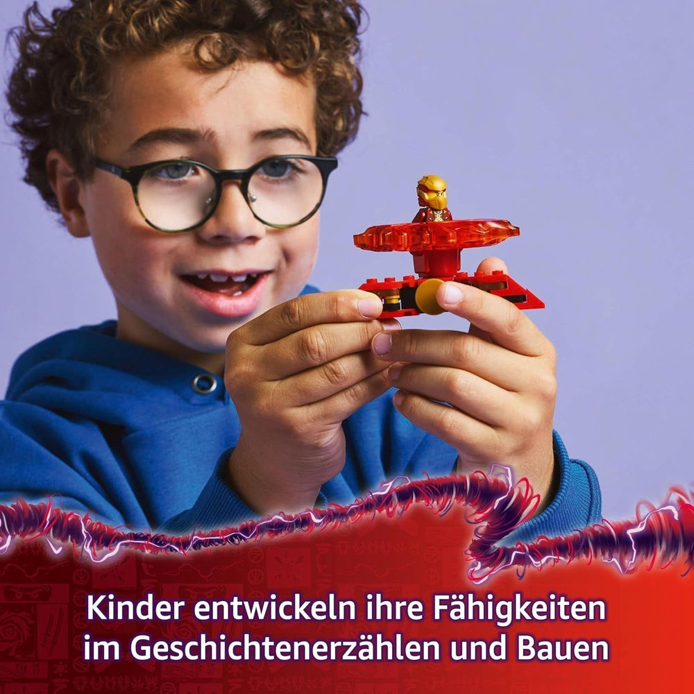 LEGO NINJAGO Kais Drage Spinjitzu Spinner - Action Ninja Legetøj med 2 Minifigurer - Lille legesæt til børn - Gaveidé til drenge og piger fra 6 år og opefter 71823 Byggesæt Besuche den LEGO-Store