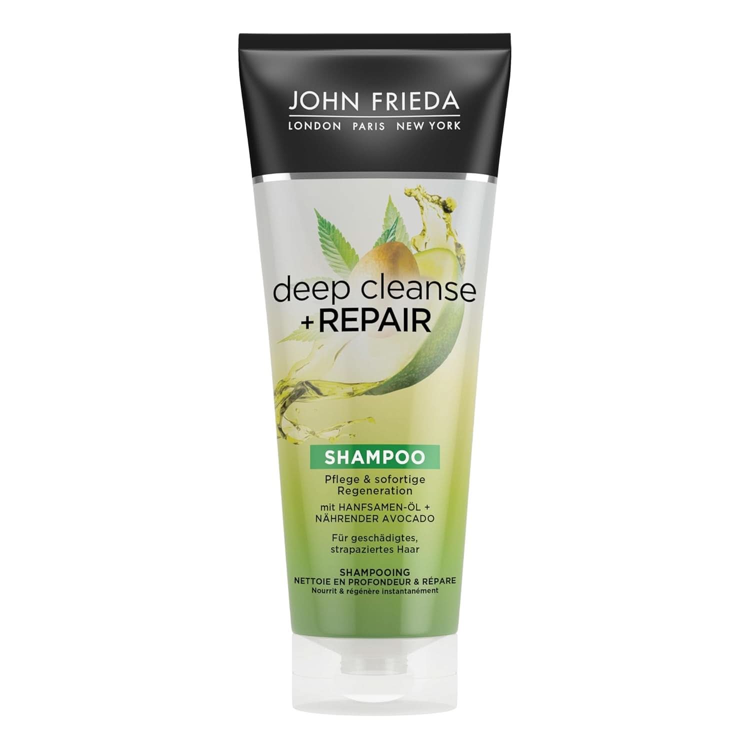 John Frieda, reparationsshampoo til beskadiget hår Detox+Repair, 250 ml bruser og bad Naty Shop