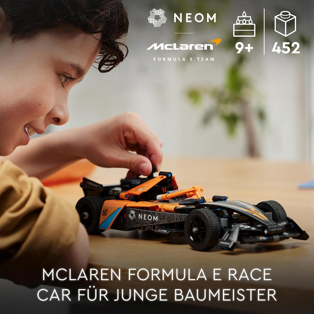 LEGO Technic NEOM Mclaren Formel E racerbil, racerbillegetøj til drenge og piger på 9 år, modelbilsæt, indretning til børneværelset, fødselsdagsgaveidé 42169 Byggesæt Beuche den LEGO-Store