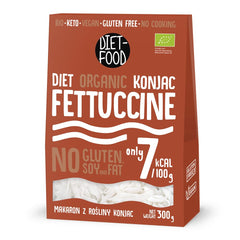 Fettuccine Konjac Noodles Bio Shirataki Diet-Food - 300 g, lav-kulhydrat, sukkerfri, keto, vegansk, kaloriefattig, glutenfri og ægfri, lavet af konjacmel