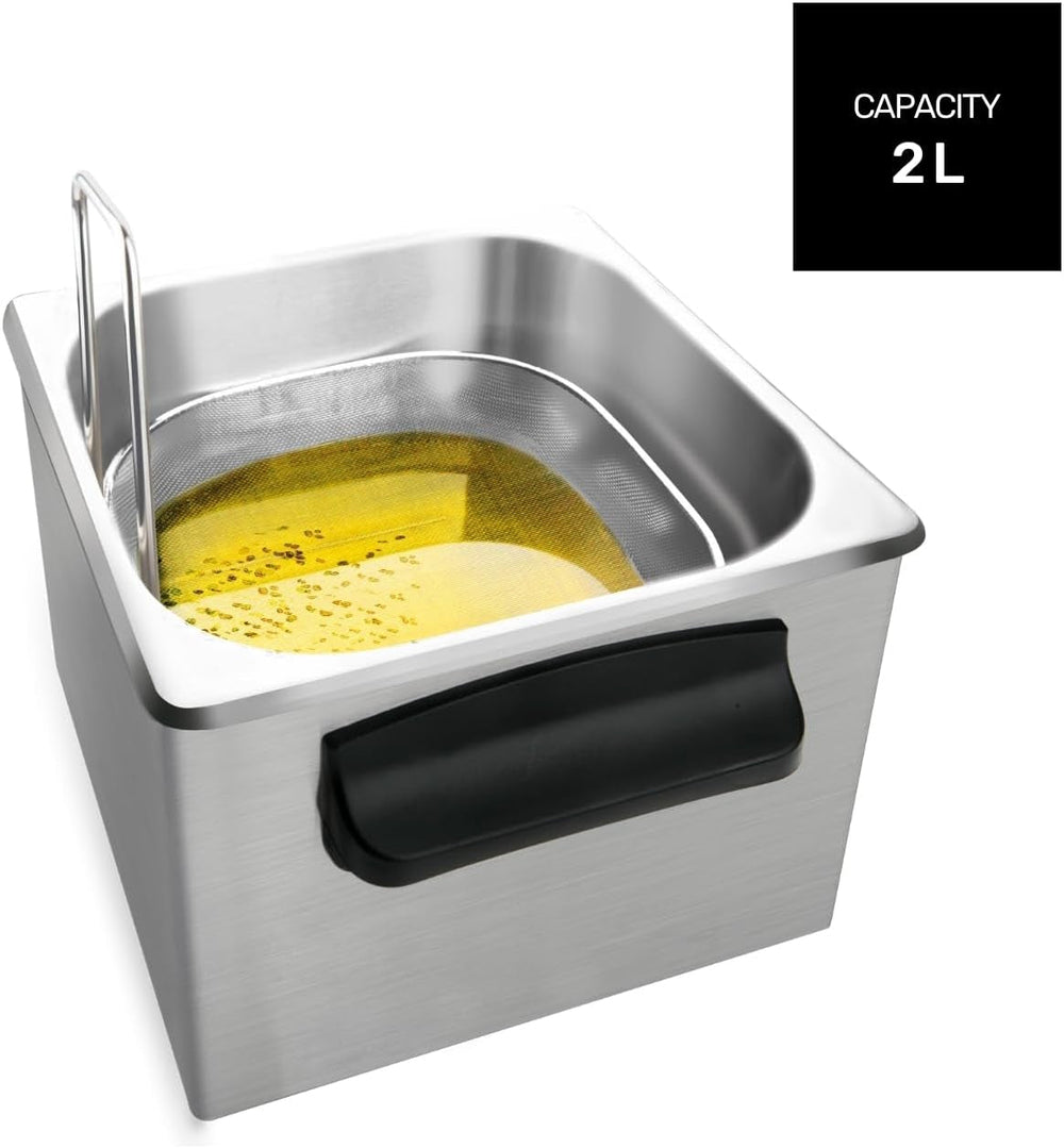 Taurus Professional 2 plus - Oliefrituregryde, 2 liter, 1700 W, 18/8 rustfrit stål Hvidevarer Naty Shop