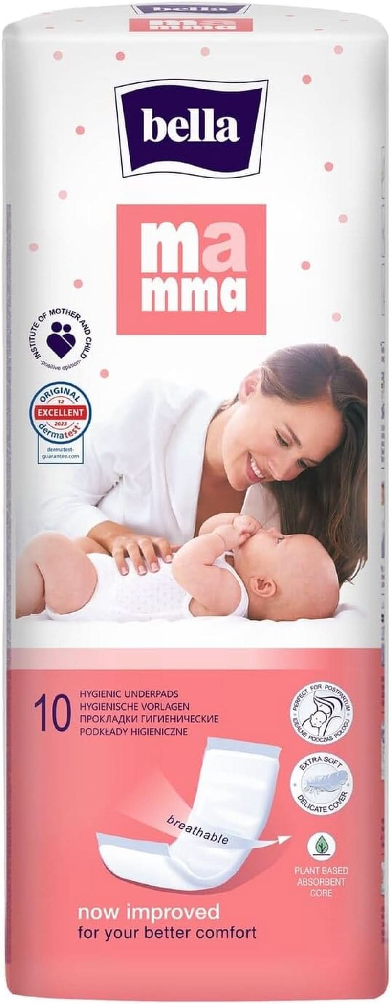 Fleecebleer: bløde skabeloner til kvinder, der lige har født (1 x 10 bleer), ideel til kvinder efter fødslen Mor og barn Naty Shop