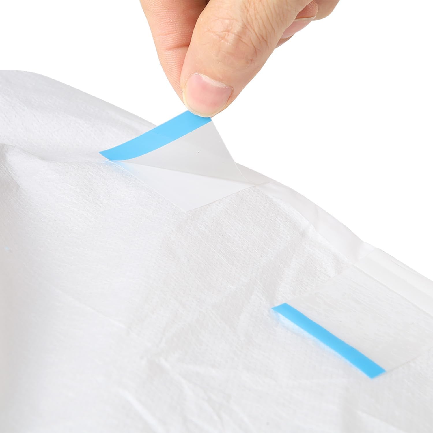 CutiePlusU voksenbleer, 10-pak engangsinkontinenstrusser med løkker til kvinder og mænd, maksimal absorptionsevne natten over - hvid (mellemstørrelse 71-96 cm)