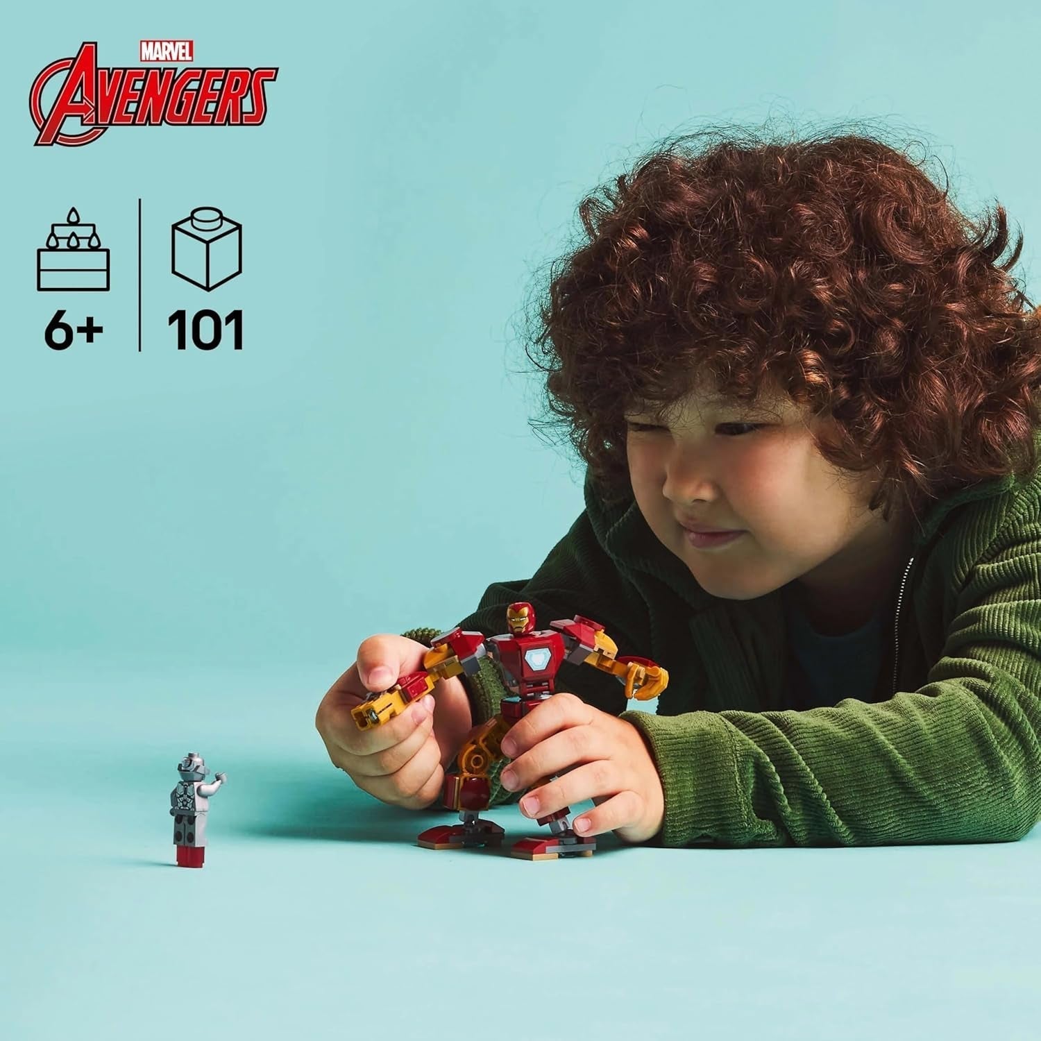 LEGO Marvel Iron Man Mech vs. Ultron - Superheltelegetøj med 2 minifigurer - Actionfigur med bevægelige arme, ben og fingre - Gave til drenge og piger i alderen 6+ 76307 Besuche den LEGO-Store byggesæt