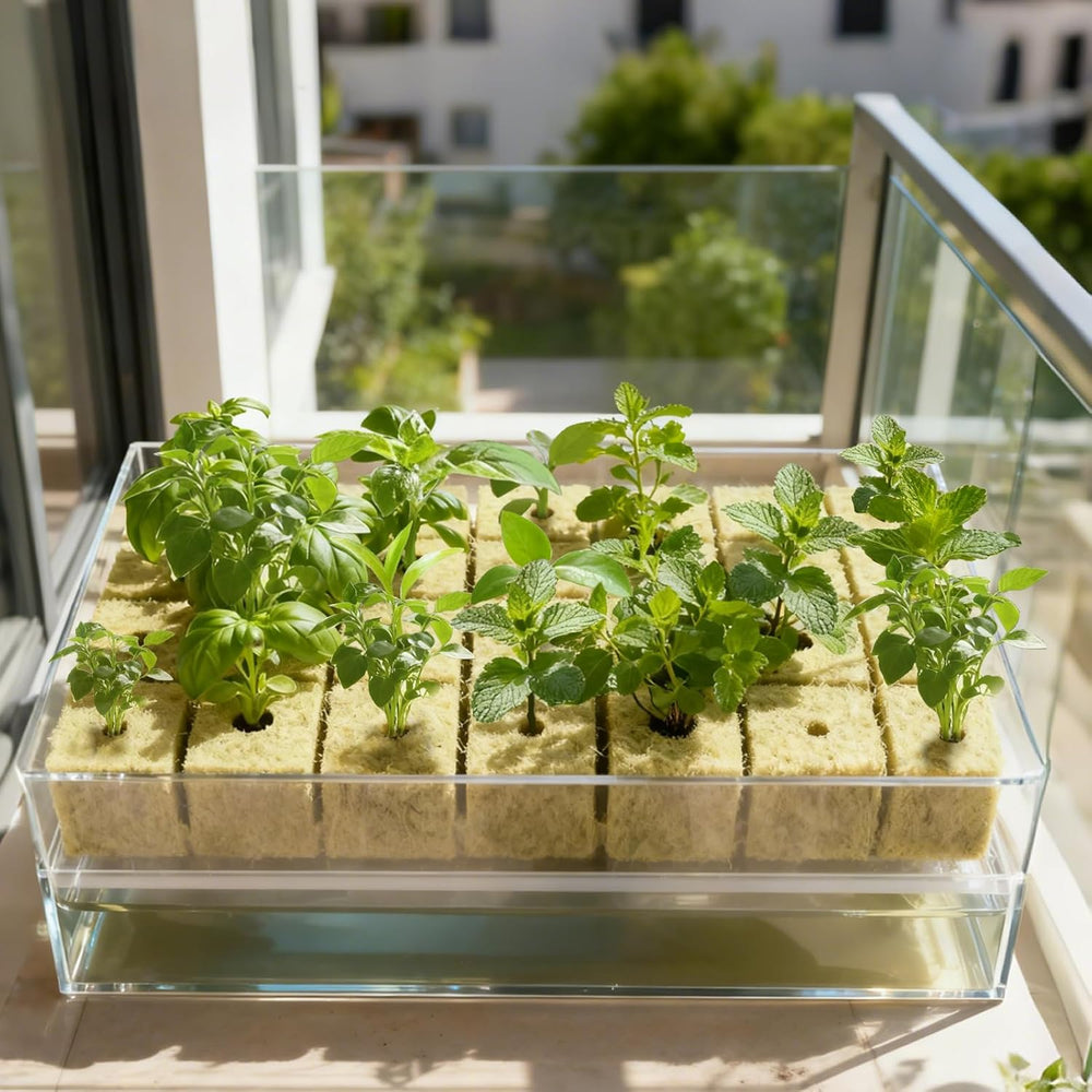 100 Rockwool Formeringsterninger 25x25x25mm Med Handsker Rockwool Isolering Nem propformering Terninger Hydroponics Rockwool Cubes Stiklinger Jordfri formering