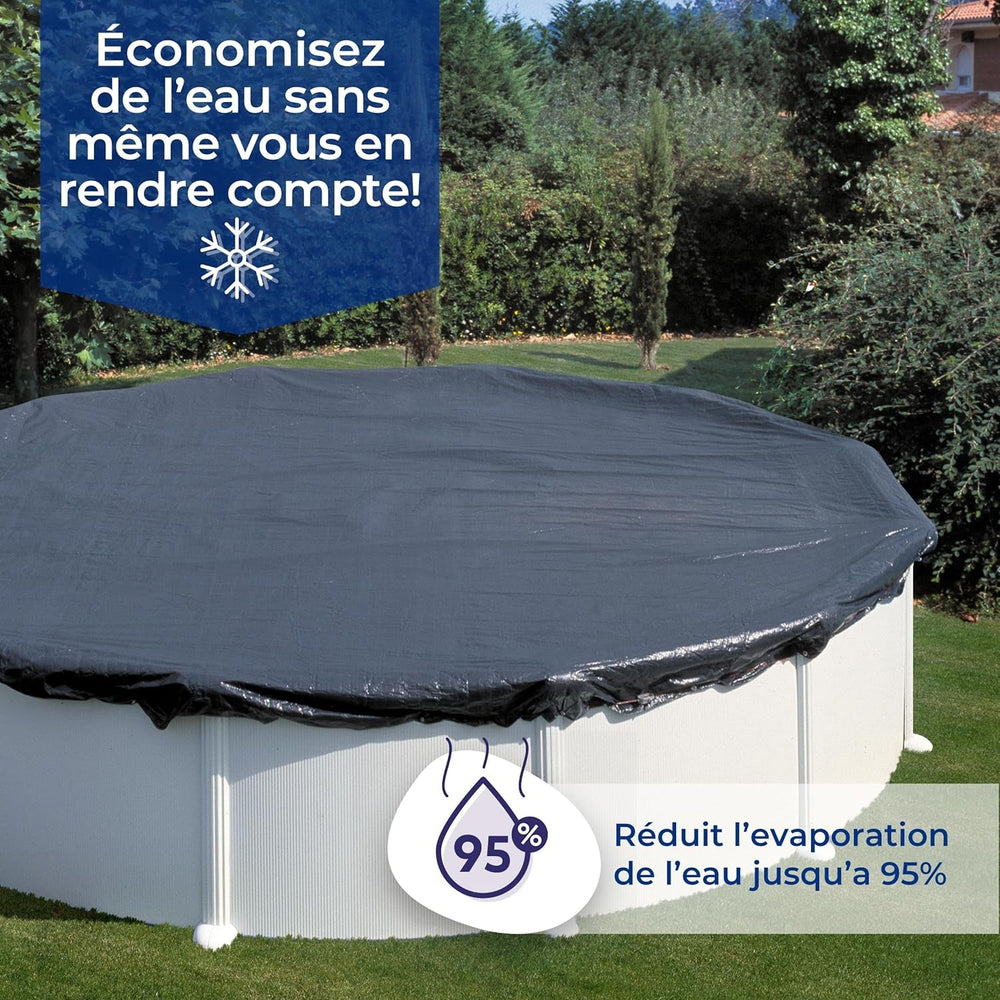 Gre CIPROV501 - Prelată de iarnă pentru piscine ovale cu dimensiunea de 500 x 300 cm, culoare neagră