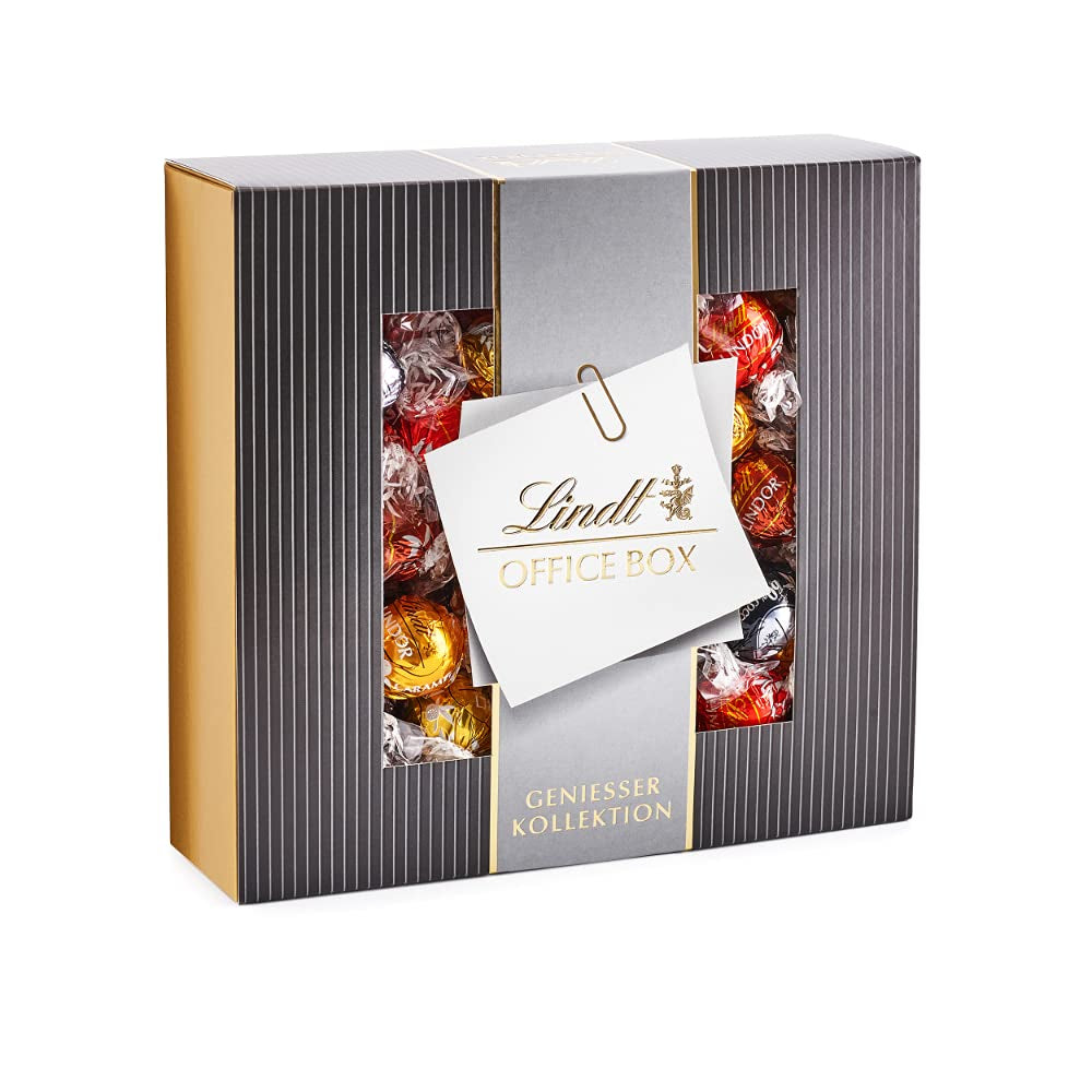 Lindt Chokolade LINDOR Hjemmekontoræske, forskellige mængder og modeller Naty Shop Chokolade slik 935 gram Lindt Office
