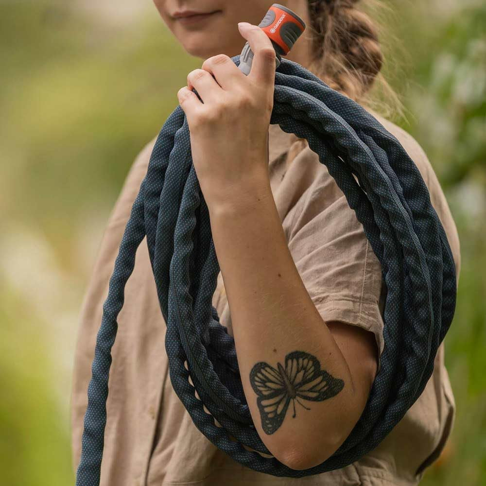 Set Gardena Liano Xtreme 1/2 inch, 15m: Furtun de grădină extrem de robust din material textil, cu furtun interior din PVC, ușor, rezistent la intemperii (18465-20)