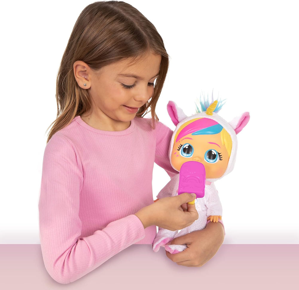 CRY Babies Loving Care Fantasy Dreamy | Interaktive Puppe, die echte Tränen weint, einen Pyjama trägt und 3 Accessoires enthält - Spielzeug und Geschenk für Mädchen und Jungen