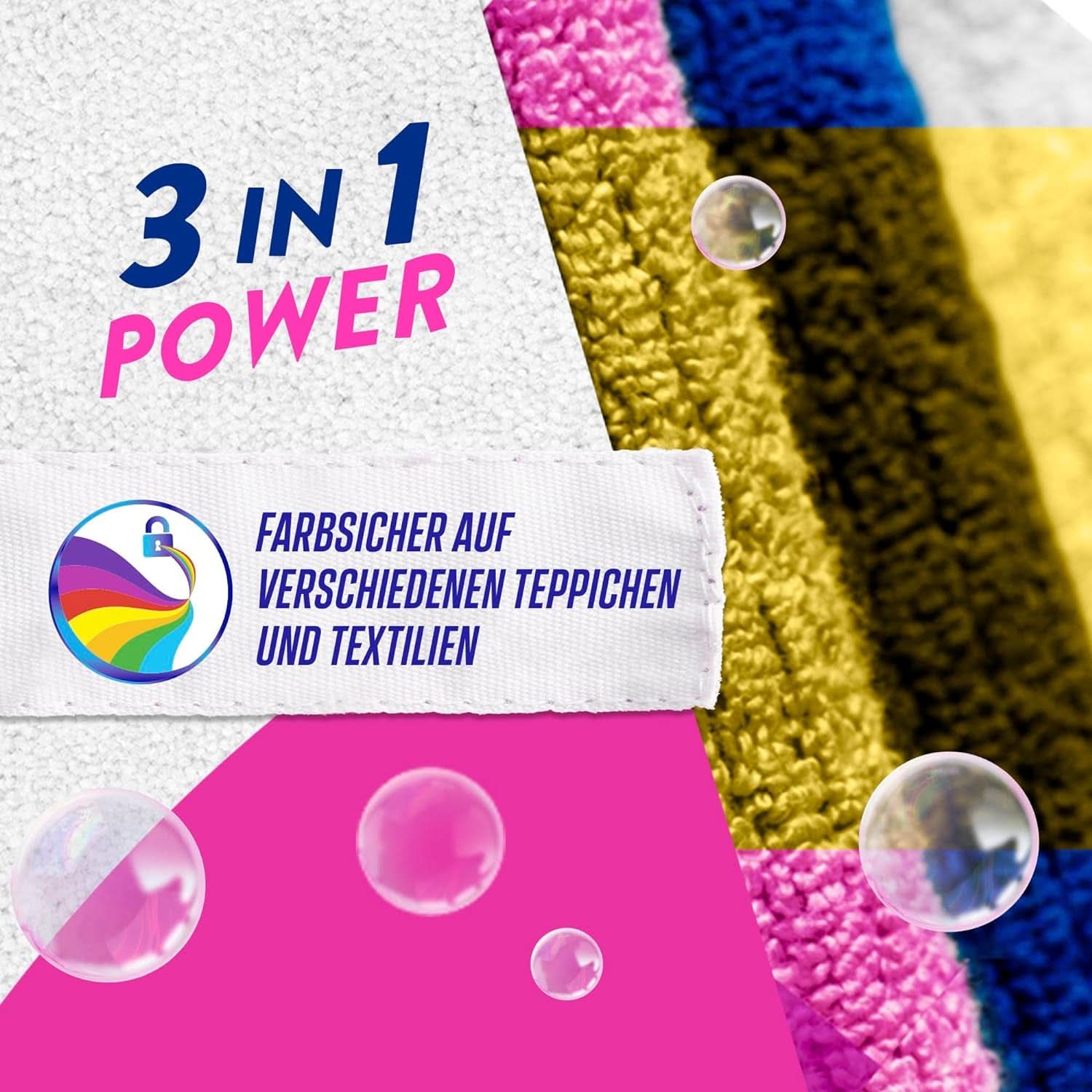 Vanish Oxi Action Rensepulver til tæpper og polstring - 1 X 820 G - Renser store områder af tæpper og polstring mod snavs, lugt og støv Tøjvaskemidler Naty Shop