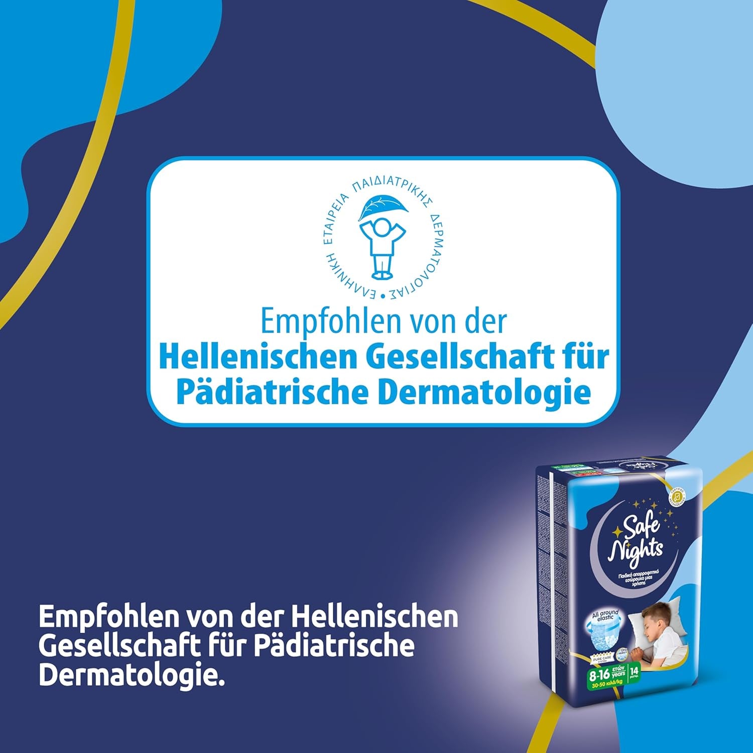 Safe Nights Boy, natbukser til alderen 8-16 år (30-50 kg), 84 stk.