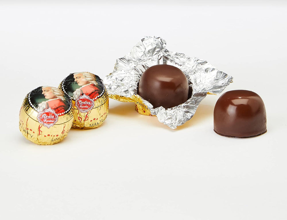 Mozart Baroque - Autentiske Mozart mørk chokolade marcipan nougatkugler 12 stykker 1 x 240 g (pakke med 5)