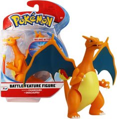 Pokémon PKW0368 - Battle Feature Figur - Glurak Officiel Movable Figur 11,5 cm Action Figurer Naty Shop Standardtitel