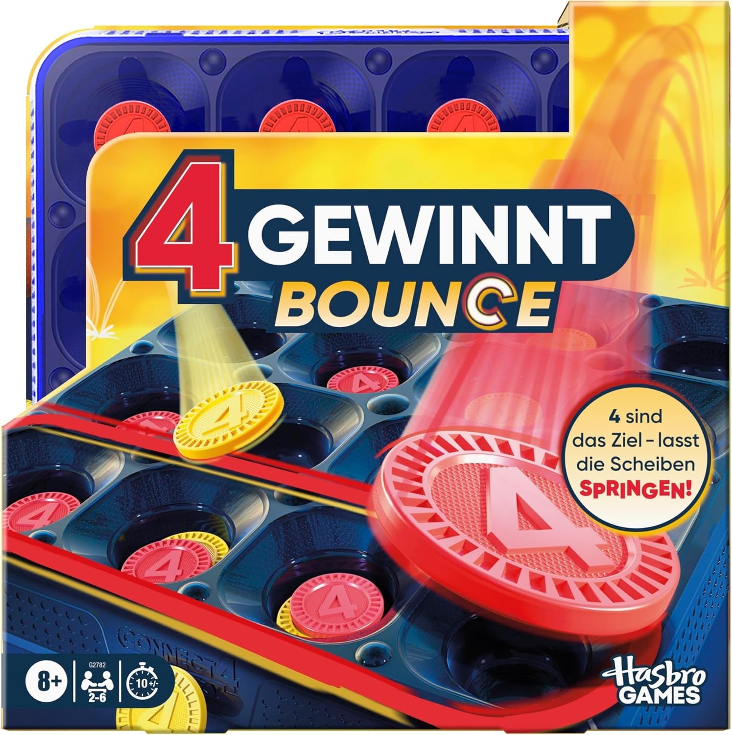 Joc de strategie Connect Four, joc de societate pentru 2 jucători, distracție nesfârșită cu prietenii și familia, perfect ca joc de petrecere și pentru distracție multiplayer, cadou pentru copii cu vârsta de 6 ani și peste