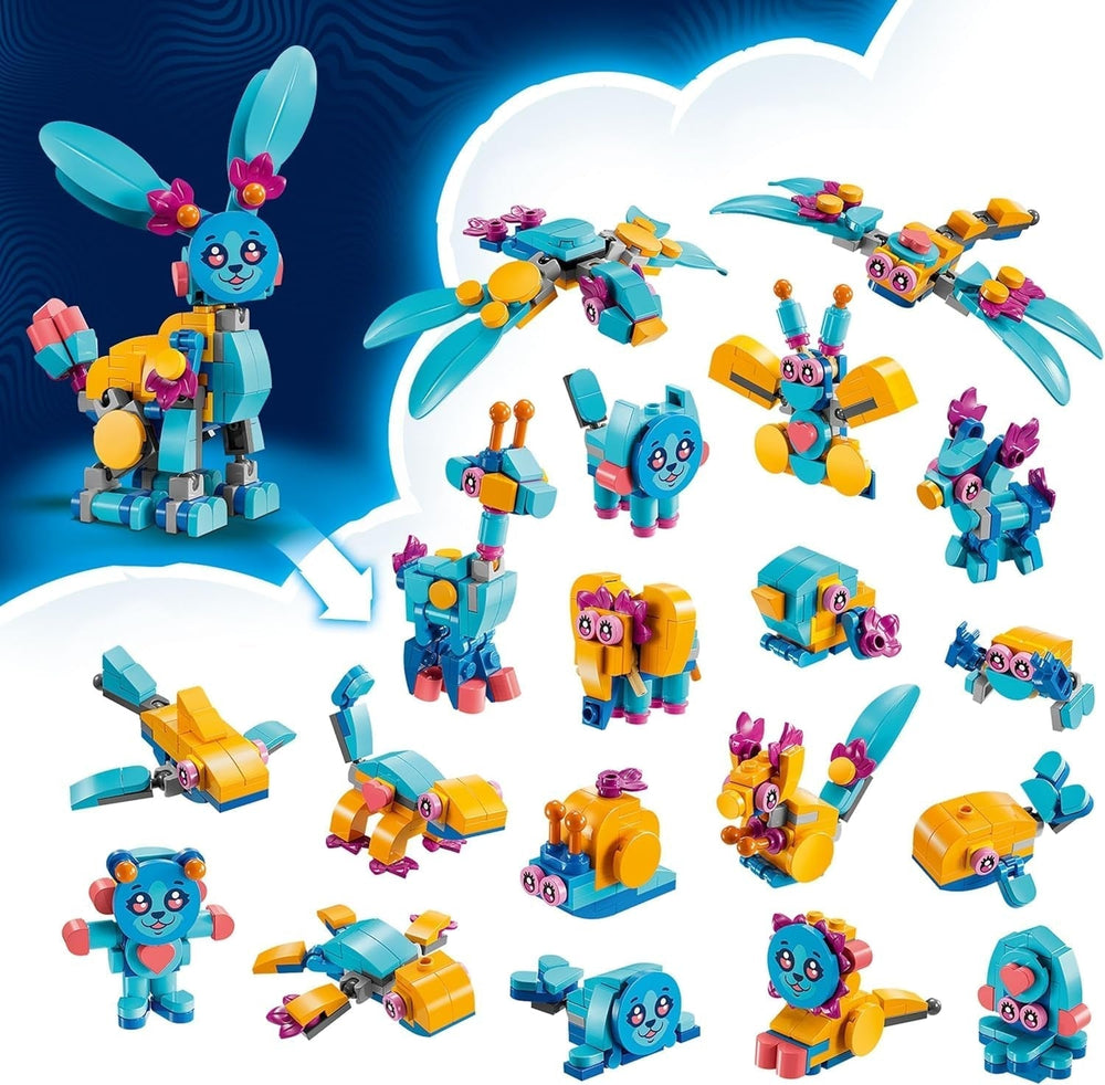 LEGO Dreamzzz Bunchus Creative Animal Adventures Børnelegetøjskanin 20-i-1 Fantasy-legesæt med minifigur Izzie-gave til piger og drenge 7 år 71488 Byggesæt Besuche den LEGO-Store