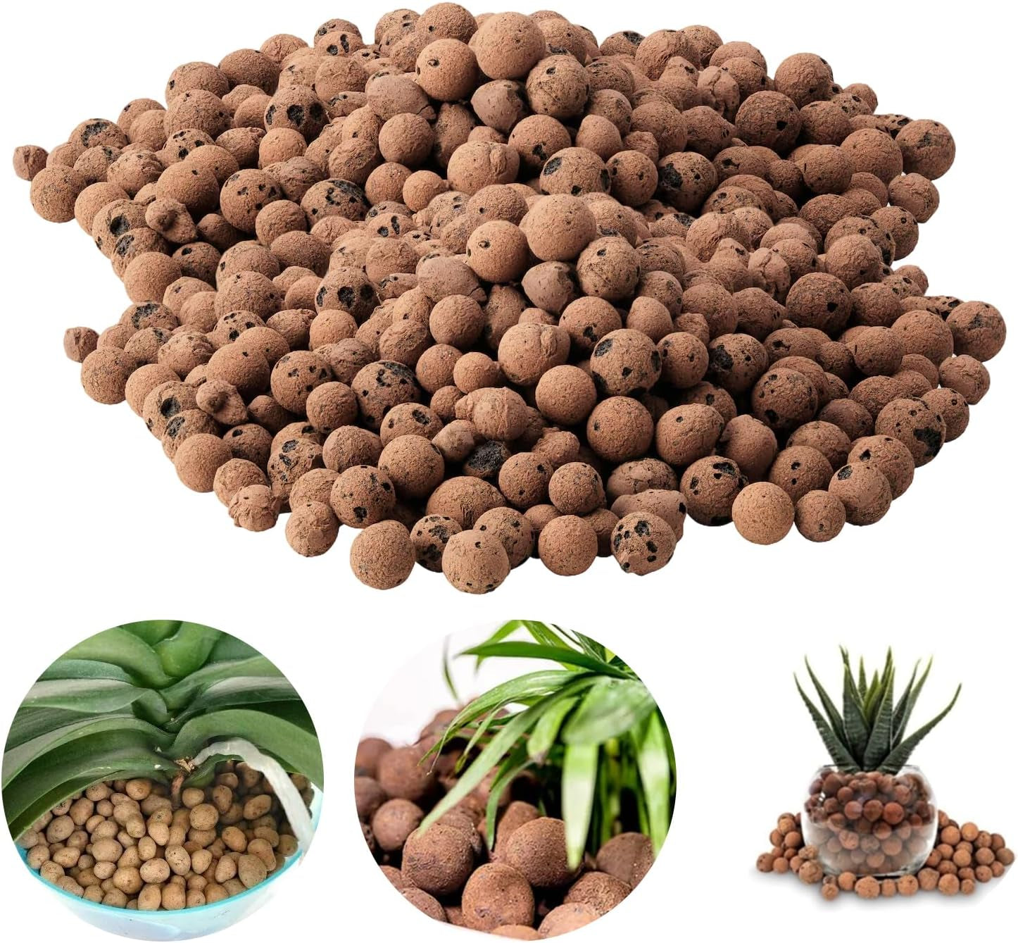 Grovkornet lergranulat, ekspanderet lergranulat, plantegranulat, ekspanderet ler 1L hydroponisk plantesubstrat, 5-8 mm granuleret lergranulat