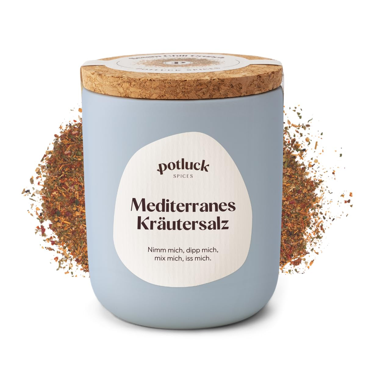Potluck | Fleur de Sel håndgeschöpft | Meersalz im Keramiktopf | 80g | Vegansk, glutenfri og med naturlige ingredienser