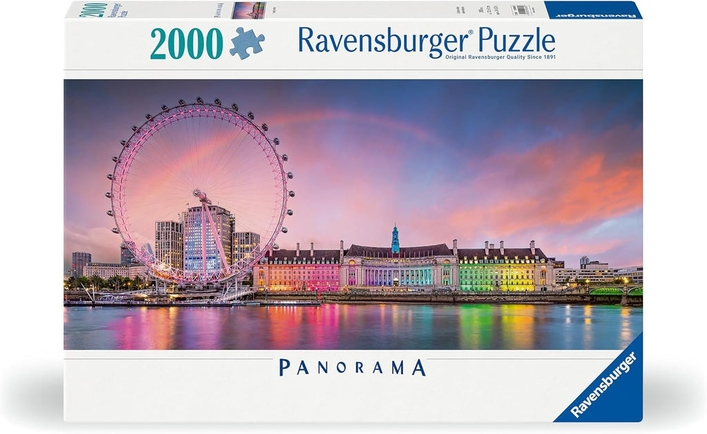 Ravensburger Puzzle 12000805 - Londra colorată - puzzle jigsaw de 2000 de piese pentru adulți cu vârsta de peste 14 ani Puzzle Naty Shop
