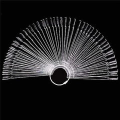 Display pentru unghii, 40 de bețișoare pentru ojă artificială, capsule, evantai practic, nail art