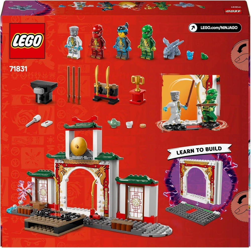 LEGO NINJAGO Spinjitzu Ninja Temple - Legesæt med 4 minifigurer og 1 dragefigur - Byggesæt - Jule- eller fødselsdagsgave til drenge og piger fra 4 år 71831 Byggesæt Besuche den LEGO-Store