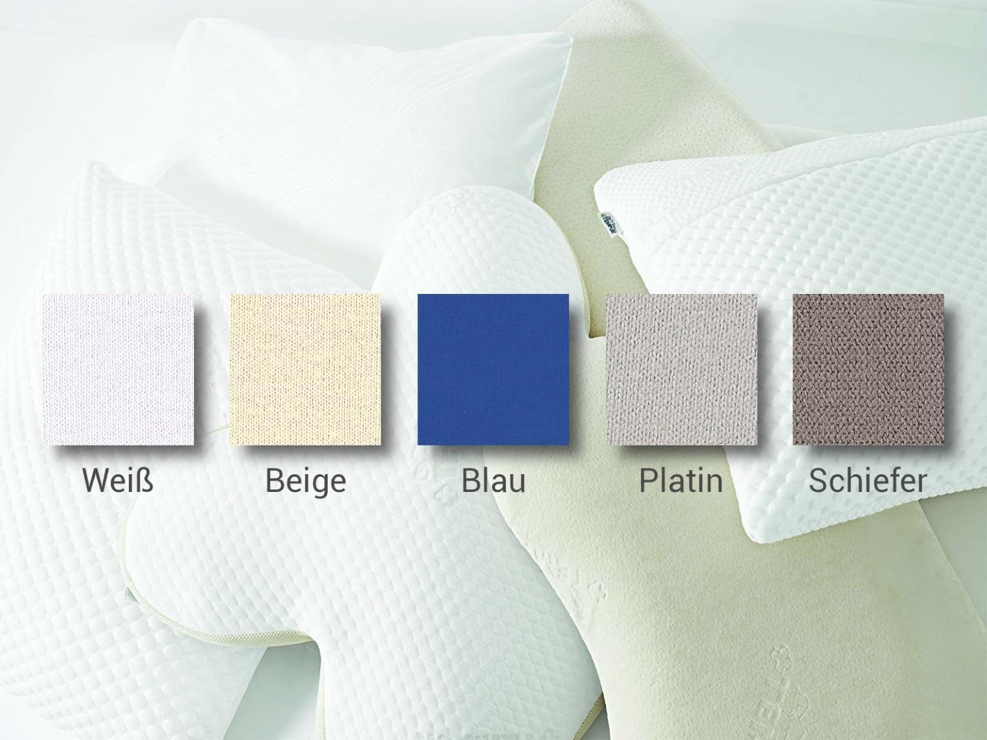 Set de perne cu umplutură și husă, pernă originală mărimea M cu față de pernă din jersey (bej)