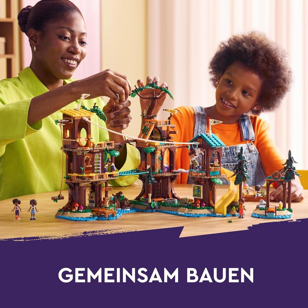 LEGO Friends træhus på eventyrlejr, legesæt til piger og drenge 8 år med 5 figurer og 5 dyr, gaveidé til kreative spil, sportslegetøj, dukkehus 42631 byggesæt Besuche den LEGO-Store